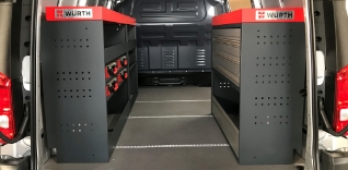 Vestavba Würth do dodávky s nářadím