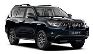 Černá Toyota Land Cruiser