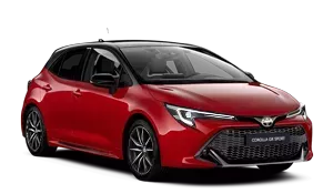 Červený vůz Toyota Corolla Sport