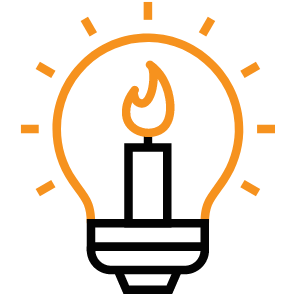 Žárovka s plamenem