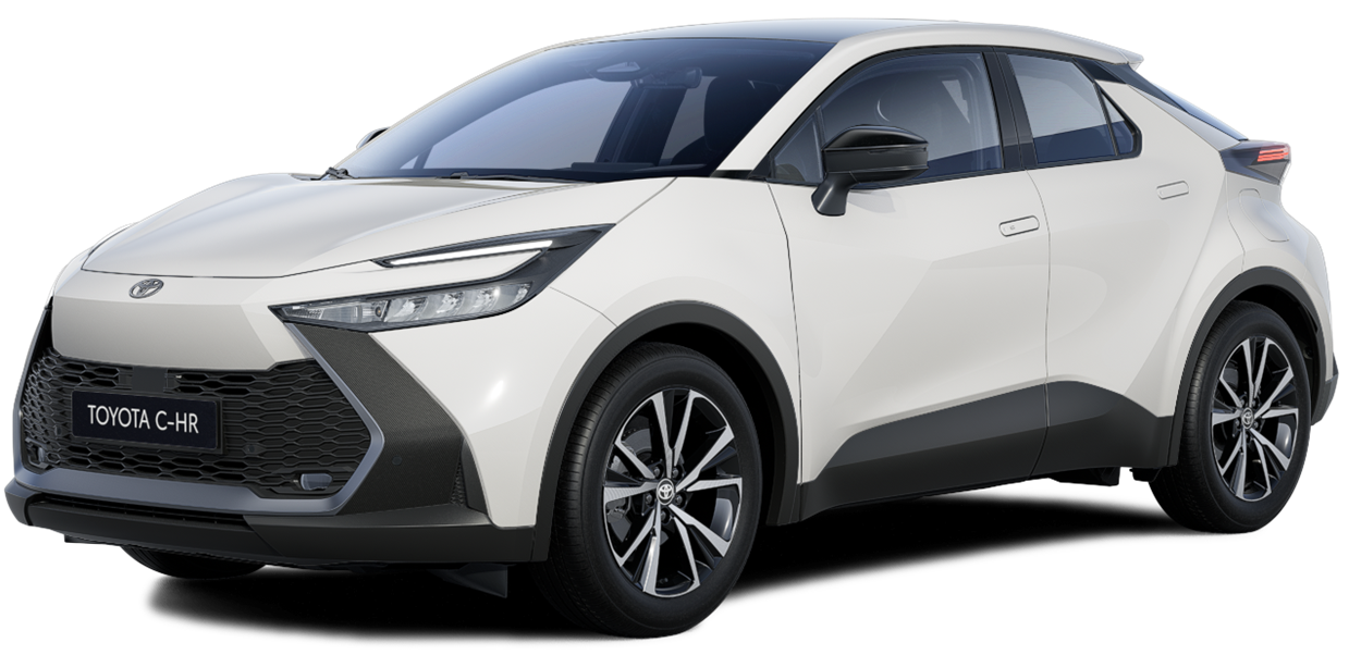 Bílá Toyota C-HR.